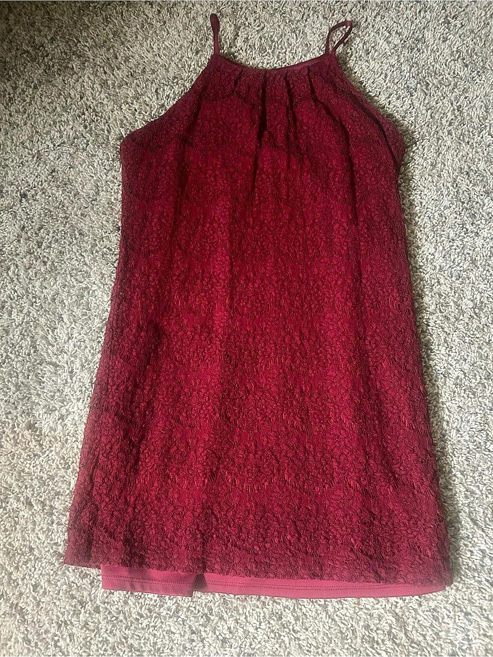 Burgundy Mini Dress